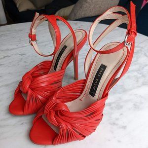 Zara Bright Pink / Red Strappy Sandals